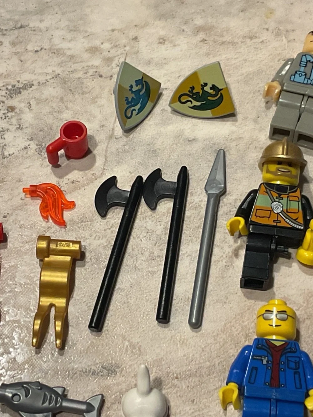 Lego Minifigure pieces 19 items used incomplete